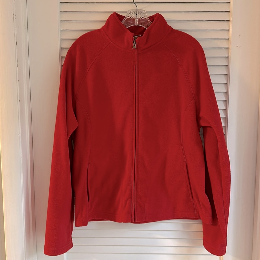Merona Red Polar Fleece Zippy, Size L